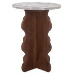 Table d'appoint Galih en marbre - ACC3754 - Gris/Marron - Safavieh