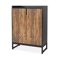 TUYOHW 5-Tier Modern Shoe Cabinet with Doors,Holds 20 Pairs Shoe Storage Organizer with Adjustable Shelves,Entryway Hallway Cabinet,Brown & Black