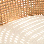 Ensemble table à manger ronde pour 2, Table piédestal moderne de 89 cm et chaises de salle à manger rembourrées avec dossiers en rotin, parfait pour les petits espaces de salle à manger-Panipeachy