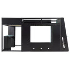 Lit mezzanine de jeu en L avec bureaux, lits superposés doubles avec lumières LED, ports USB, étagères de rangement, lit mezzanine d'angle en bois pour 2 personnes