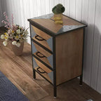 Meuble de Rangement en Bois pour Entrée, Commode 3 Tiroirs sur Pied pour Salon, Chambre, Couloir, Bureau, Salle de Bain, Cuisine