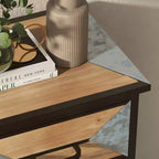 Meuble de Rangement en Bois pour Entrée, Commode 3 Tiroirs sur Pied pour Salon, Chambre, Couloir, Bureau, Salle de Bain, Cuisine