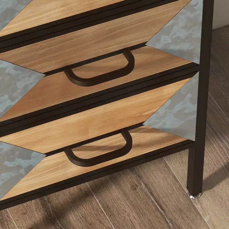 Meuble de Rangement en Bois pour Entrée, Commode 3 Tiroirs sur Pied pour Salon, Chambre, Couloir, Bureau, Salle de Bain, Cuisine