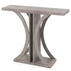 Console Costway, table d'entrée rectangulaire de 101,6 cm avec cadre géométrique pour salon, gris