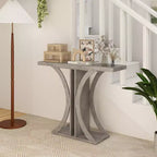 Console Costway, table d'entrée rectangulaire de 101,6 cm avec cadre géométrique pour salon, gris