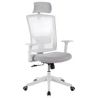 Fauteuil de bureau ergonomique inclinable - Chaise de bureau à dossier haut en maille avec appui-tête réglable, support lombaire complet, chaise de bureau à domicile, chaise de gaming