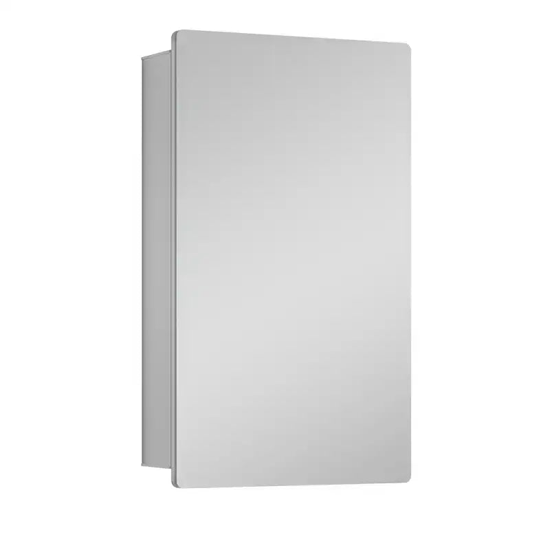 Armoire à pharmacie murale avec miroir, cadre en métal à coins arrondis, style moderne, pour salle de bain