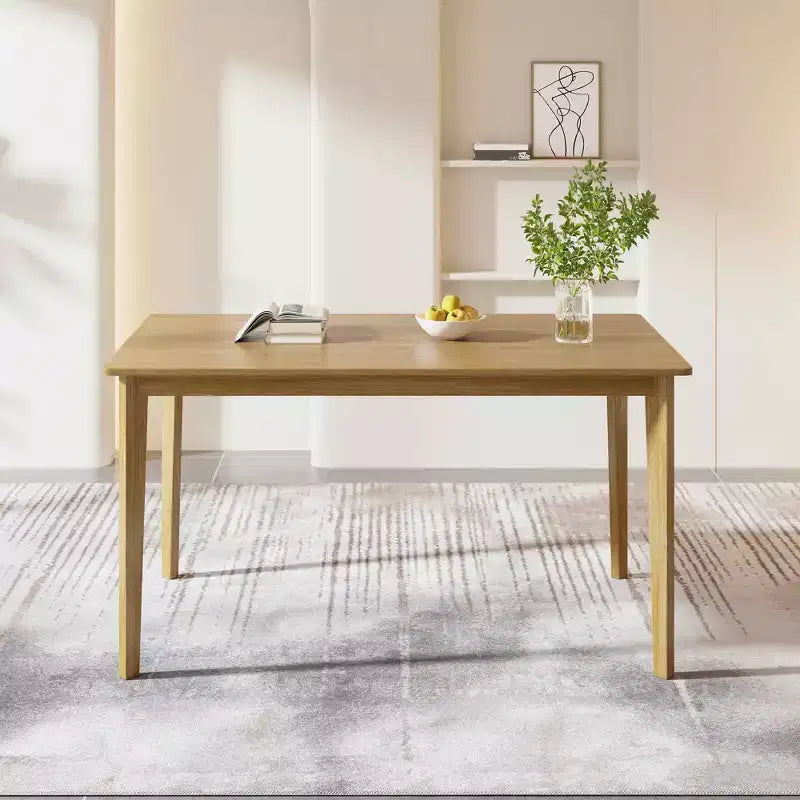 MAYEERTY Table à manger rectangulaire couleur bois originale, table multifonctionnelle simple scandinave pour la maison et le bureau