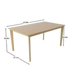 MAYEERTY Table à manger rectangulaire couleur bois originale, table multifonctionnelle simple scandinave pour la maison et le bureau