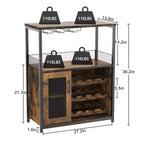 Meuble à vin, meuble de rangement réglable et démontable pour la cuisine et le salon