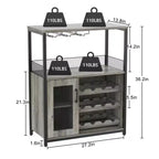 Meuble à vin, meuble de rangement réglable et démontable pour la cuisine et le salon