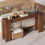 70,9 Table console de ferme rustique, table d'appoint en bois finition chêne pour entrée, salon, couloir, hall d'entrée, montage facile