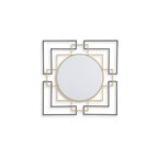 Miroir mural d'appoint contemporain Oceanal de Signature Design by Ashley avec cadre carré