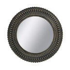 Miroir mural rond décoratif en bois sculpté Aurelia GDFStudio