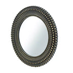 Miroir mural rond décoratif en bois sculpté Aurelia GDFStudio