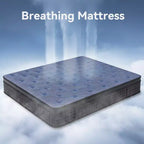 Matelas Sailvan en boîte, matelas hybride de 12 pouces avec mousse à mémoire de forme infusée de gel rafraîchissant et ressorts ensachés, fermeté moyenne, gris