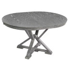 Ensemble de salle à manger rond extensible de style rustique pour 4 personnes, ensemble table et 4 chaises de salle à manger rembourrées pour salle à manger