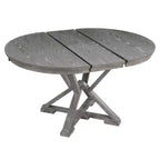 Ensemble de salle à manger rond extensible de style rustique pour 4 personnes, ensemble table et 4 chaises de salle à manger rembourrées pour salle à manger