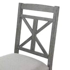 Ensemble de salle à manger rond extensible de style rustique pour 4 personnes, ensemble table et 4 chaises de salle à manger rembourrées pour salle à manger
