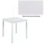 MAYEERTY Table de salle à manger carrée en bois, hauteur comptoir, table de cuisine blanche pour 4 personnes, pour petits espaces