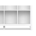 Meuble de rangement Stratford en bois massif de 48 po x 57 po, transitoire, 12 casiers, blanc