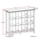 Meuble de rangement Stratford en bois massif de 48 po x 57 po, transitoire, 12 casiers, blanc