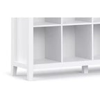 Meuble de rangement Stratford en bois massif de 48 po x 57 po, transitoire, 12 casiers, blanc