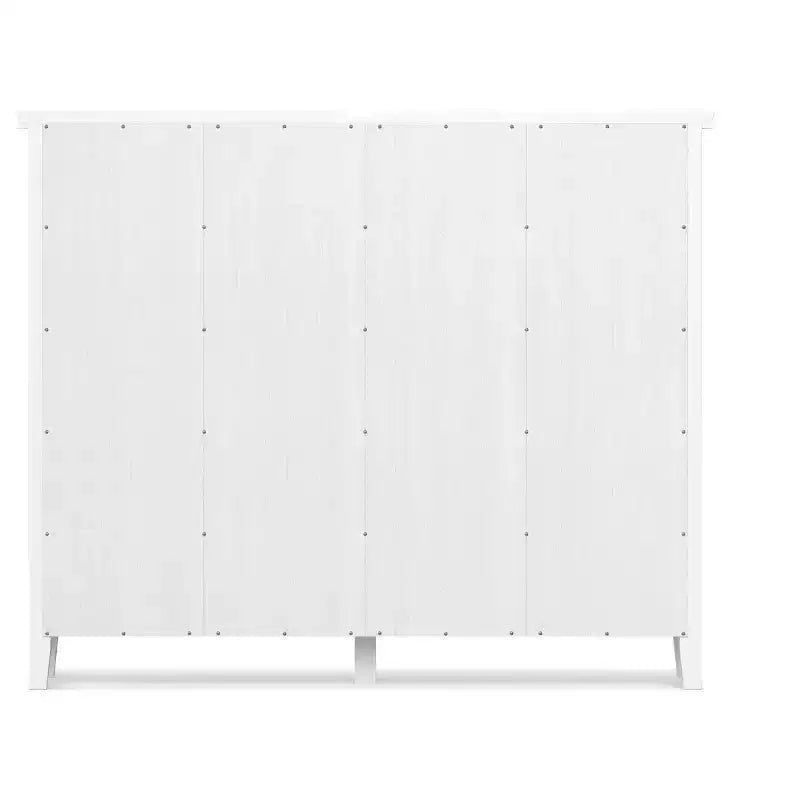 Meuble de rangement Stratford en bois massif de 48 po x 57 po, transitoire, 12 casiers, blanc
