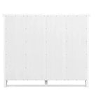 Meuble de rangement Stratford en bois massif de 48 po x 57 po, transitoire, 12 casiers, blanc