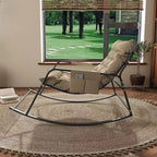 Rocking Chair avec Rangement, Coussins et AccoudoirsFauteuil Ergonomique Toutes Saisons, Confort Respirant pour Chambre, Salon, Patio, Jardin