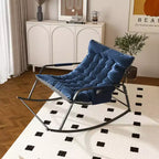 Rocking Chair avec Rangement, Coussins et AccoudoirsFauteuil Ergonomique Toutes Saisons, Confort Respirant pour Chambre, Salon, Patio, Jardin