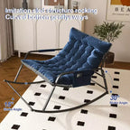 Rocking Chair avec Rangement, Coussins et AccoudoirsFauteuil Ergonomique Toutes Saisons, Confort Respirant pour Chambre, Salon, Patio, Jardin