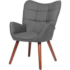 Chaise de salle à manger moderne Acekool, chaise d'appoint mi-siècle en similicuir avec pieds en métal et dossier pour salle à manger, cuisine