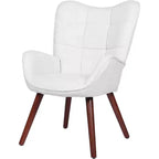 Chaise de salle à manger moderne Acekool, chaise d'appoint mi-siècle en similicuir avec pieds en métal et dossier pour salle à manger, cuisine