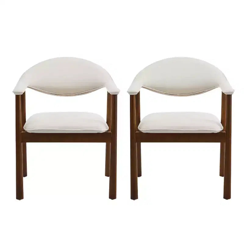 Christopher Knight Home Chaises de salle à manger Olena modernes en bois d'hévéa rembourrées avec dossier incurvé (Lot de 2)