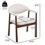 Christopher Knight Home Chaises de salle à manger Olena modernes en bois d'hévéa rembourrées avec dossier incurvé (Lot de 2)