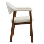 Christopher Knight Home Chaises de salle à manger Olena modernes en bois d'hévéa rembourrées avec dossier incurvé (Lot de 2)
