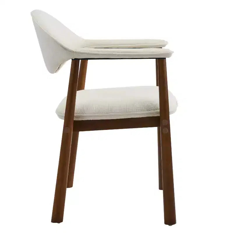 Christopher Knight Home Chaises de salle à manger Olena modernes en bois d'hévéa rembourrées avec dossier incurvé (Lot de 2)