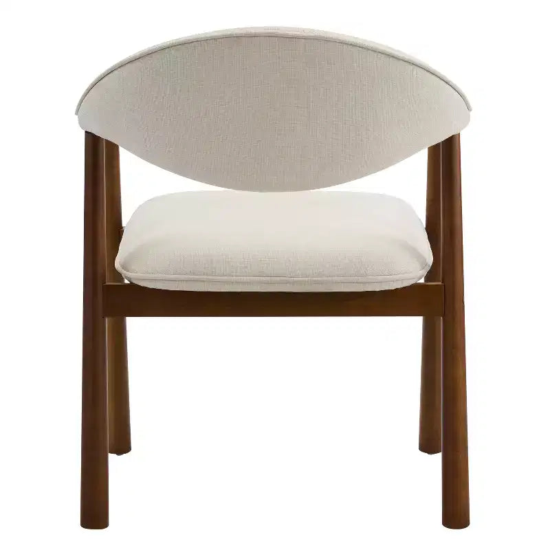 Christopher Knight Home Chaises de salle à manger Olena modernes en bois d'hévéa rembourrées avec dossier incurvé (Lot de 2)