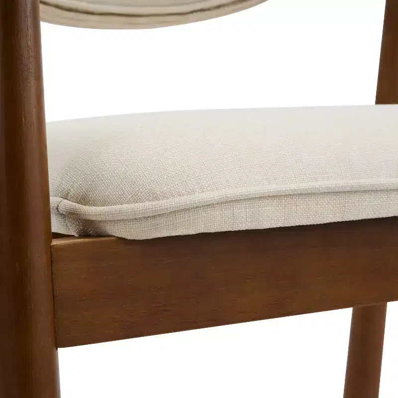 Christopher Knight Home Chaises de salle à manger Olena modernes en bois d'hévéa rembourrées avec dossier incurvé (Lot de 2)