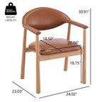 Christopher Knight Home Chaises de salle à manger Olena modernes en bois d'hévéa rembourrées avec dossier incurvé (Lot de 2)