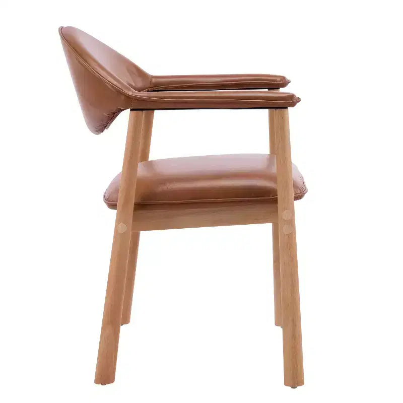 Christopher Knight Home Chaises de salle à manger Olena modernes en bois d'hévéa rembourrées avec dossier incurvé (Lot de 2)