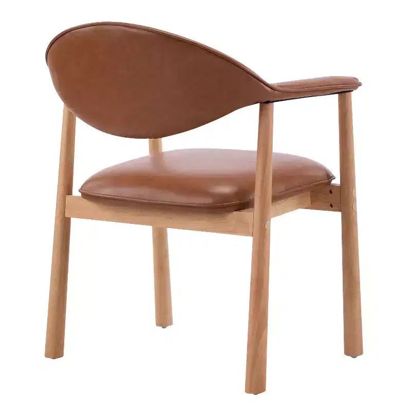 Christopher Knight Home Chaises de salle à manger Olena modernes en bois d'hévéa rembourrées avec dossier incurvé (Lot de 2)
