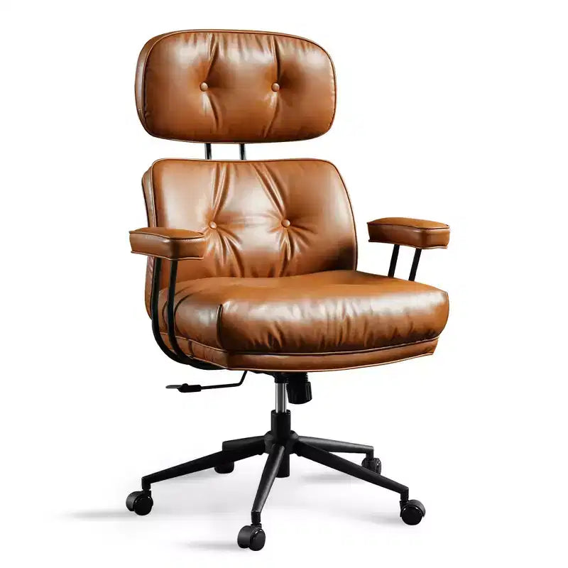 Fauteuil de bureau de direction inclinable et ergonomique HOMLUX avec support lombaire et cervical confortable