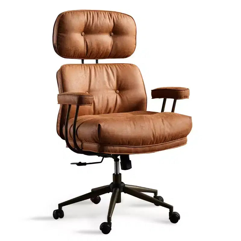 Fauteuil de bureau de direction inclinable et ergonomique HOMLUX avec support lombaire et cervical confortable
