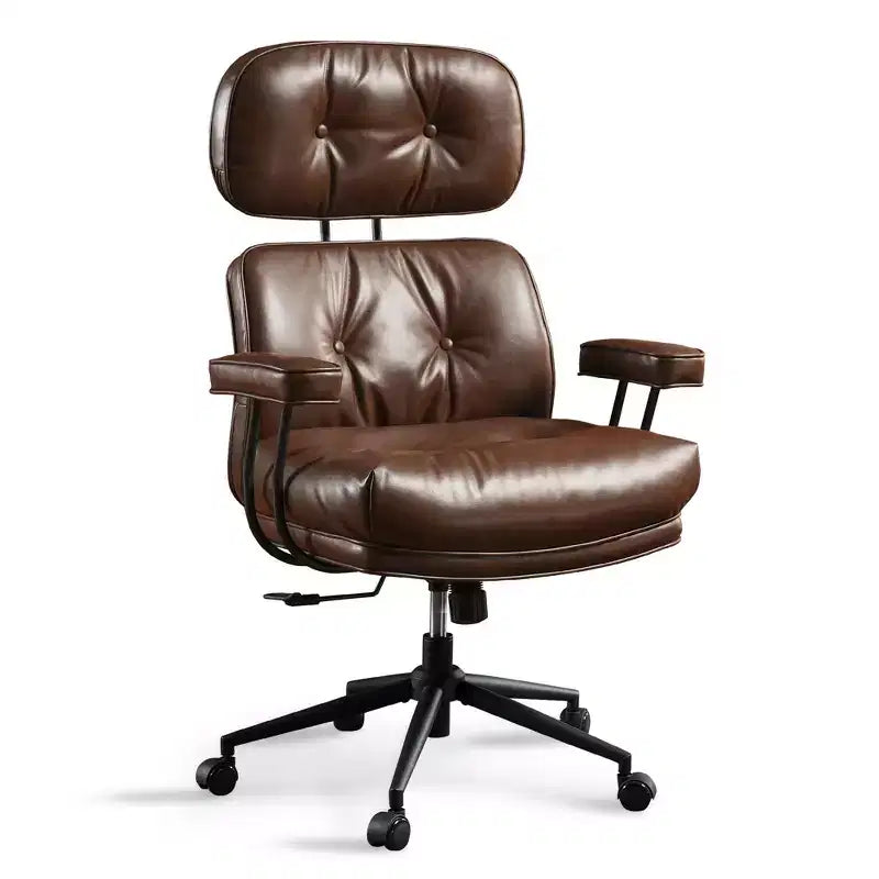 Fauteuil de bureau de direction inclinable et ergonomique HOMLUX avec support lombaire et cervical confortable