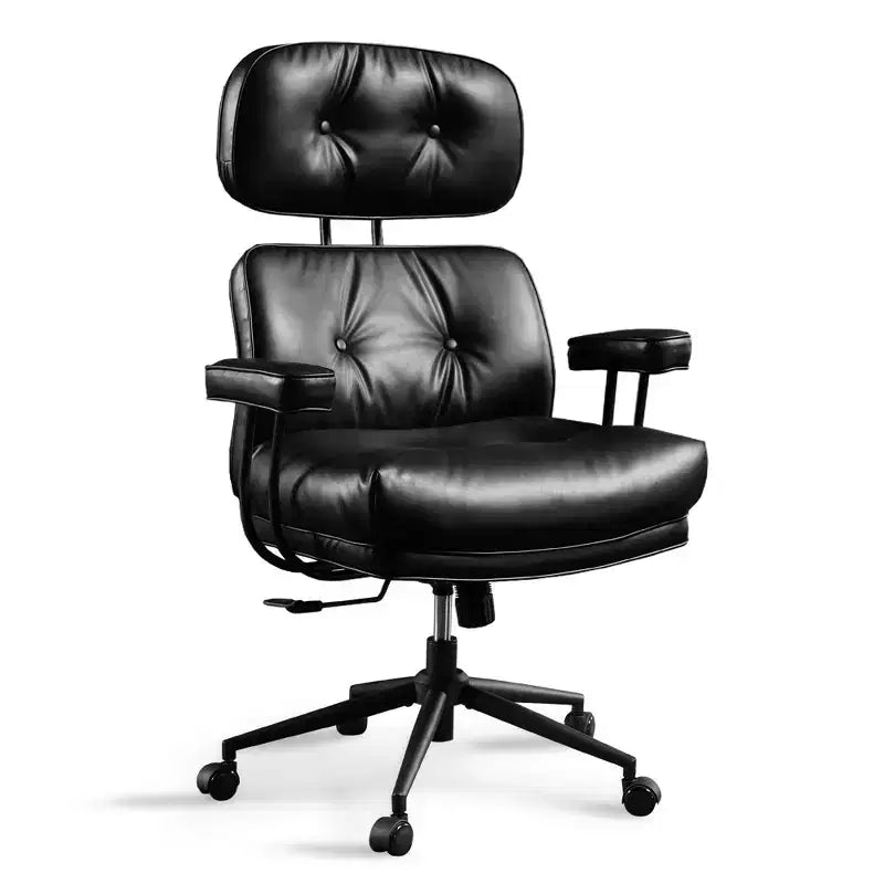 Fauteuil de bureau de direction inclinable et ergonomique HOMLUX avec support lombaire et cervical confortable