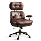 Fauteuil de bureau de direction inclinable et ergonomique HOMLUX avec support lombaire et cervical confortable