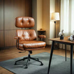 Fauteuil de bureau de direction inclinable et ergonomique HOMLUX avec support lombaire et cervical confortable
