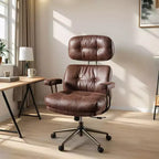 Fauteuil de bureau de direction inclinable et ergonomique HOMLUX avec support lombaire et cervical confortable
